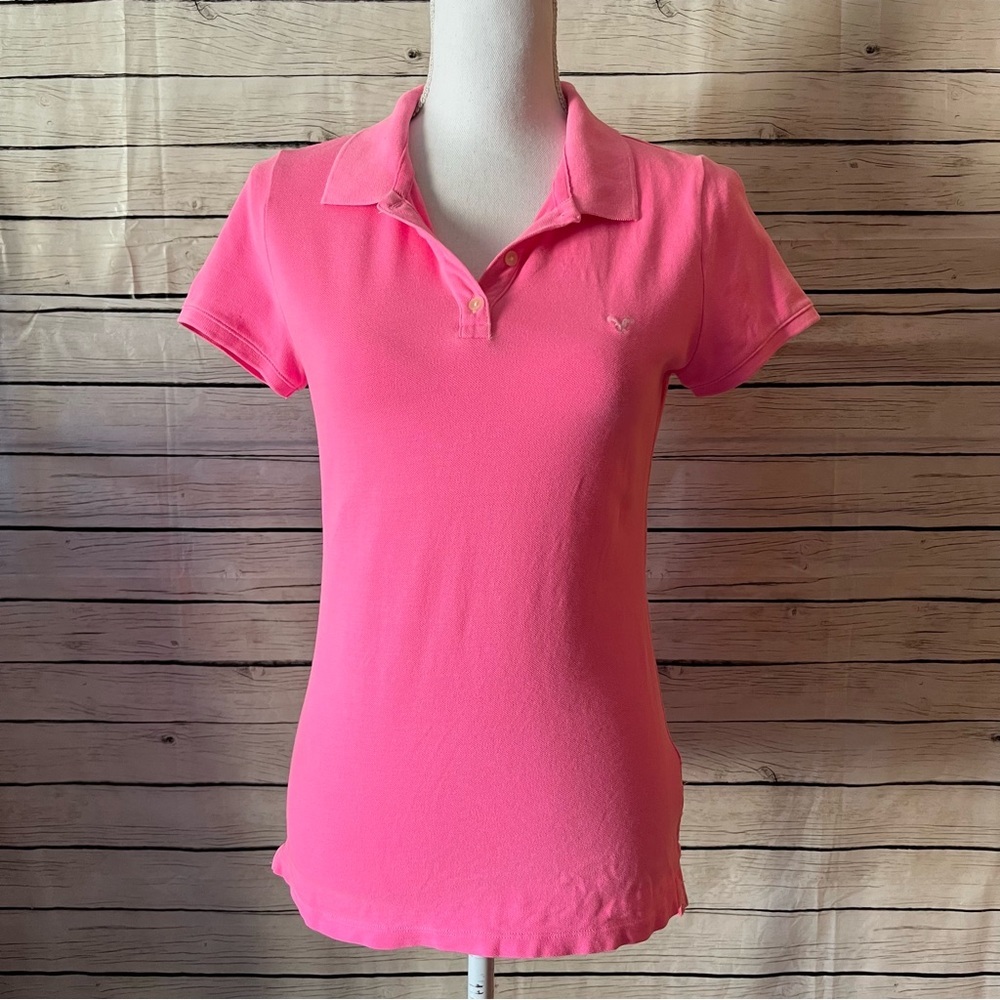 American Eagle Outfitters Pink Polo Shirt Size Medium